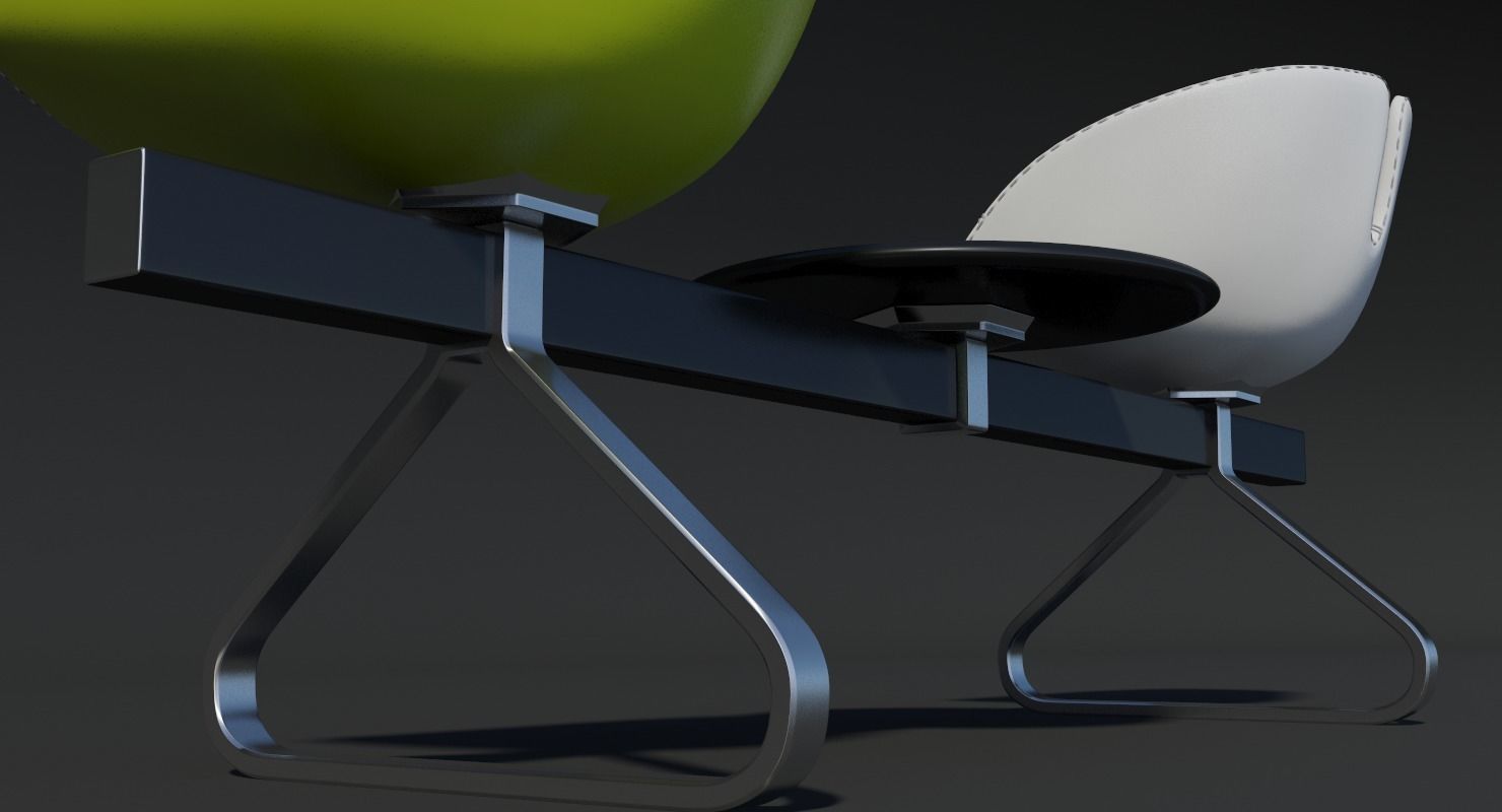 Fjord Bench Sistema Two Table Mental Ray 3D model_20
