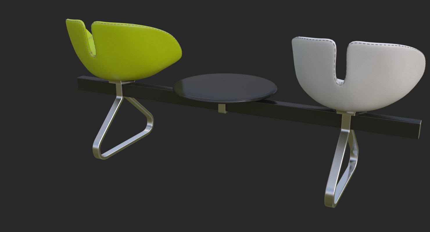 Fjord Bench Sistema Two Table Mental Ray 3D model_36