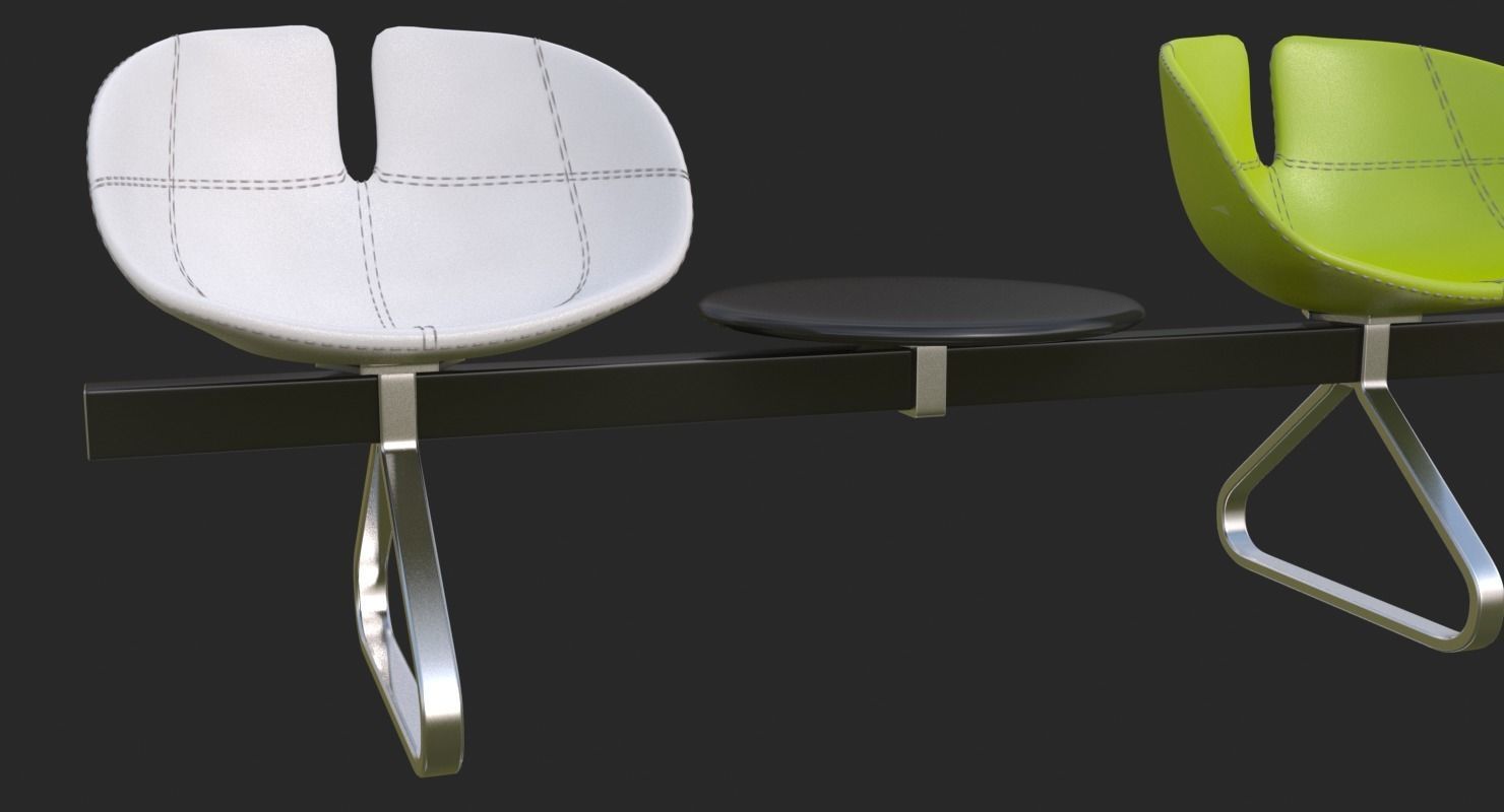 Fjord Bench Sistema Two Table Mental Ray 3D model_4