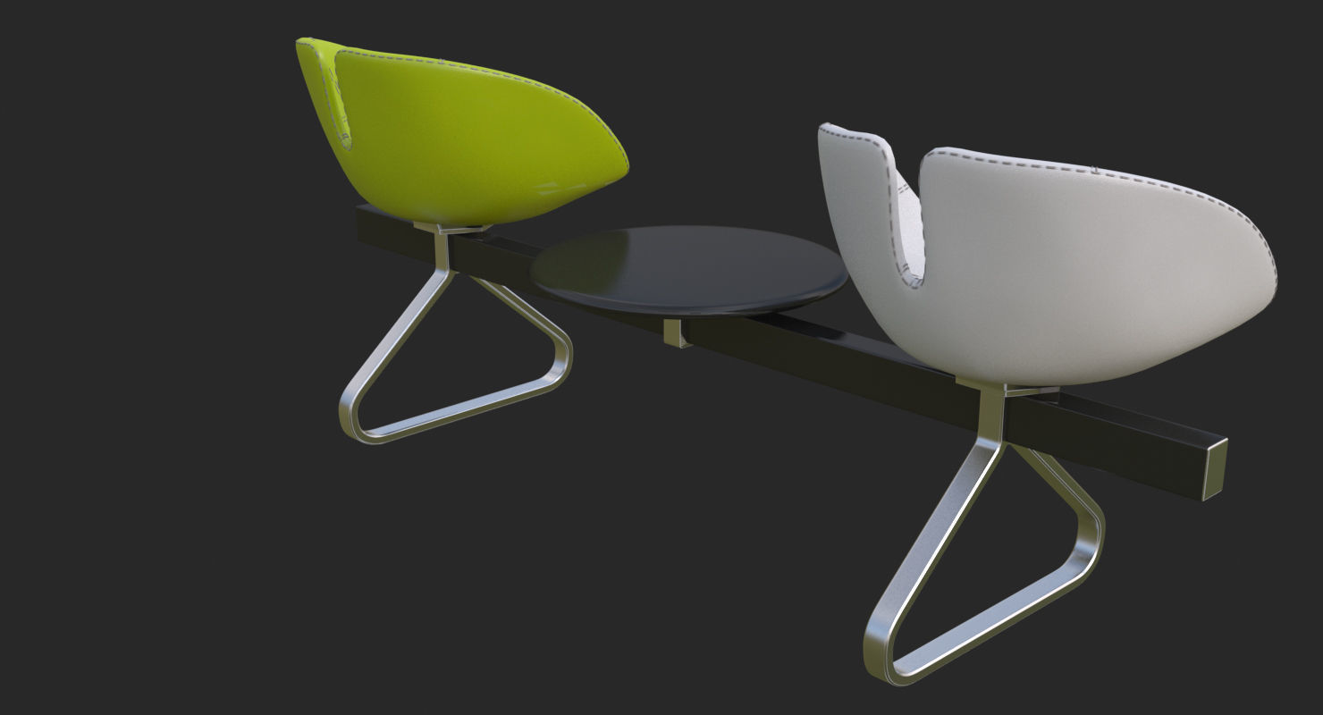 Fjord Bench Sistema Two Table Mental Ray 3D model_34