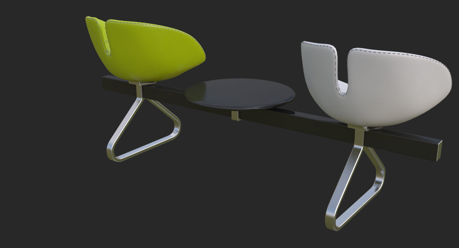 Fjord Bench Sistema Two Table Mental Ray 3D model_35
