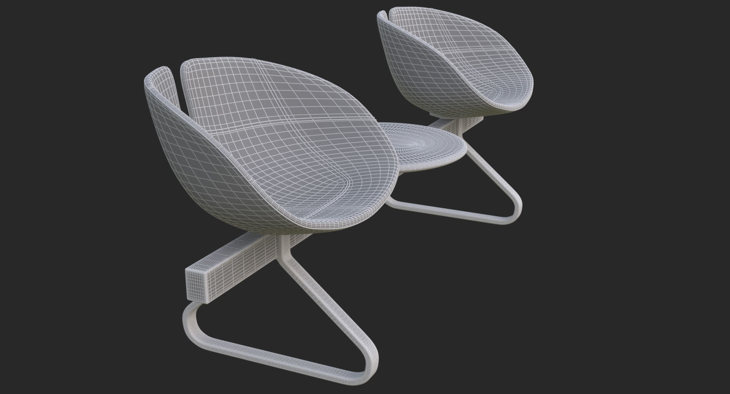 Fjord Bench Sistema Two Table Mental Ray 3D model_63