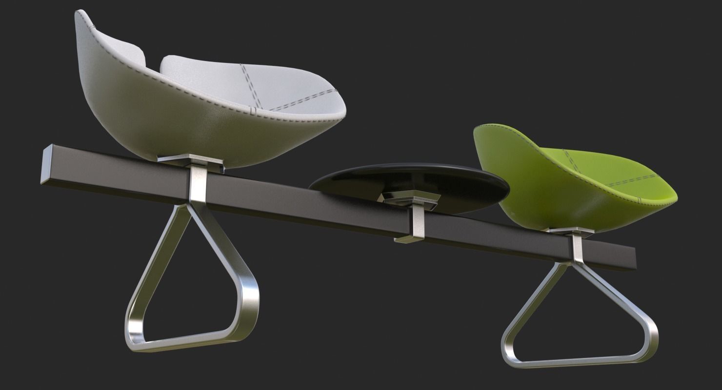 Fjord Bench Sistema Two Table Mental Ray 3D model_5