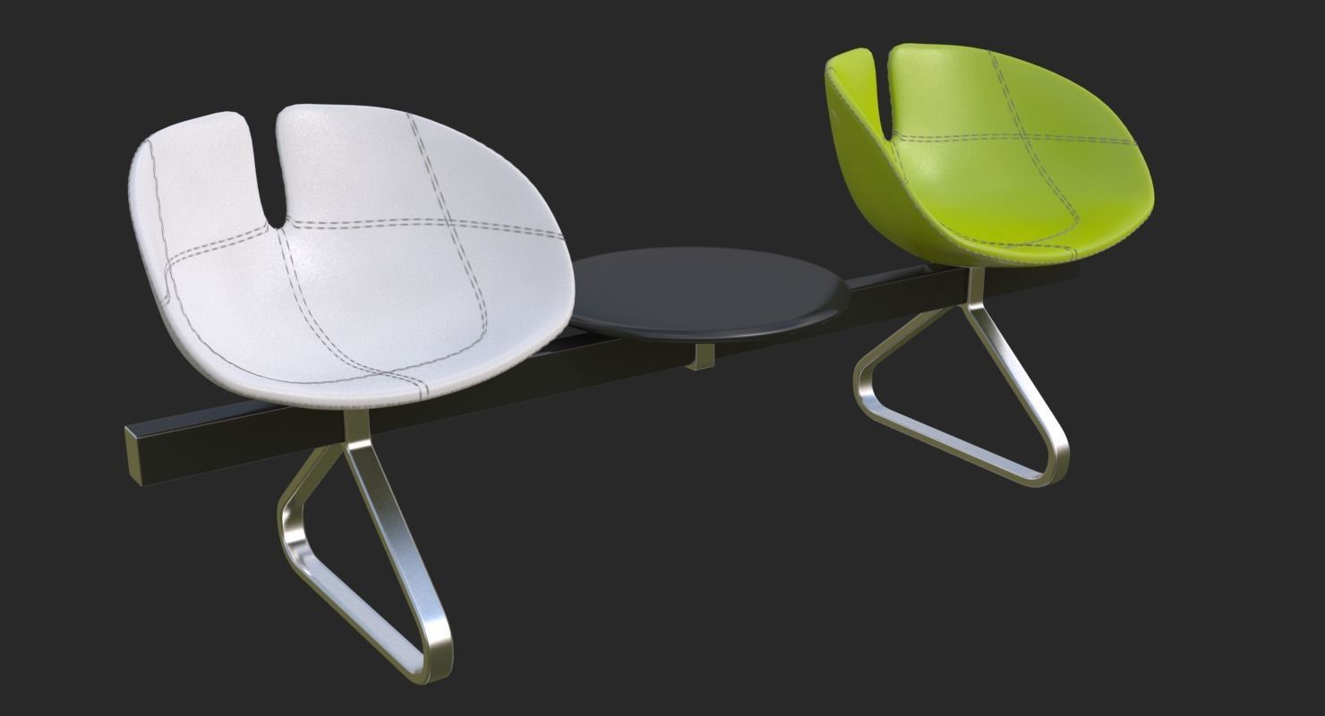 Fjord Bench Sistema Two Table Mental Ray 3D model_2