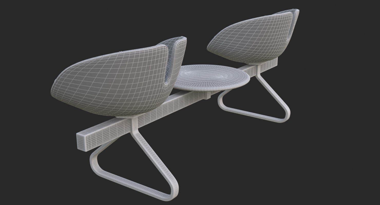 Fjord Bench Sistema Two Table Mental Ray 3D model_80