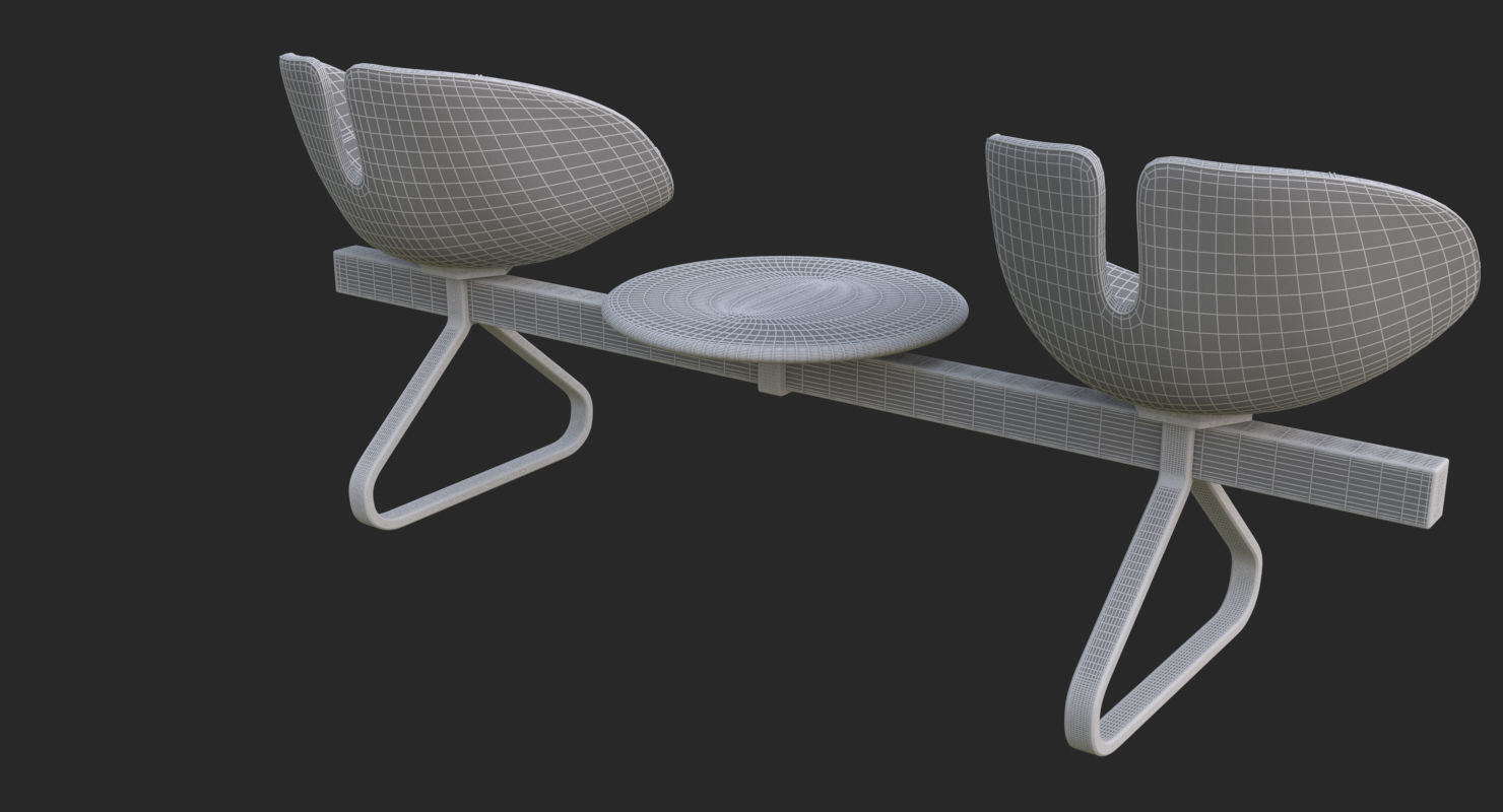 Fjord Bench Sistema Two Table Mental Ray 3D model_71