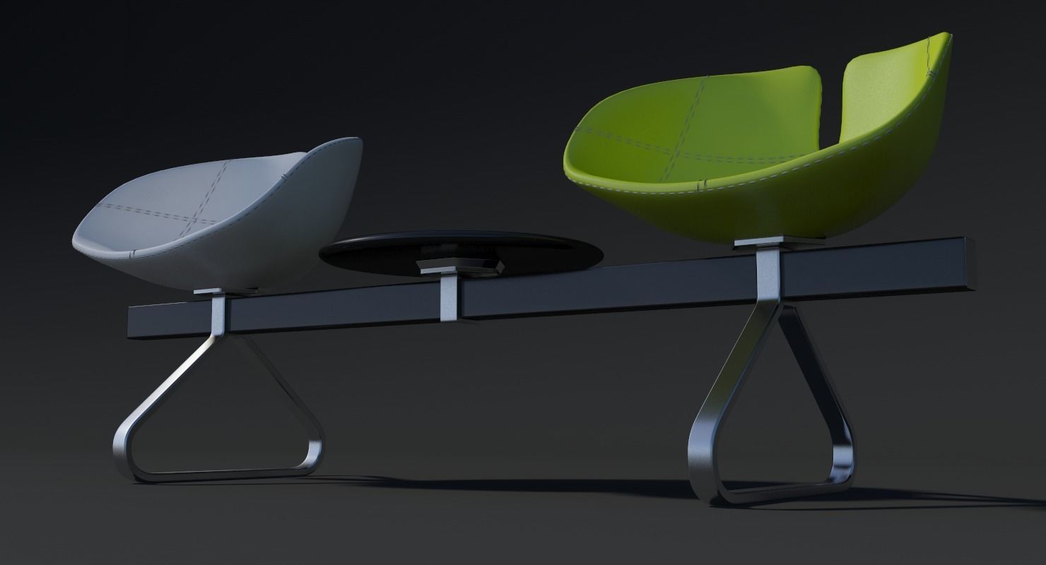 Fjord Bench Sistema Two Table Mental Ray 3D model_16