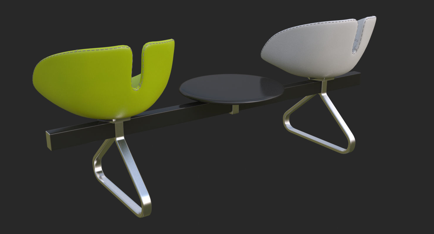 Fjord Bench Sistema Two Table Mental Ray 3D model_42