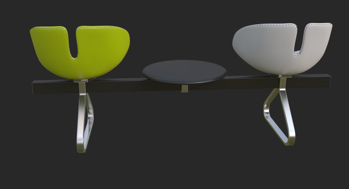 Fjord Bench Sistema Two Table Mental Ray 3D model_39