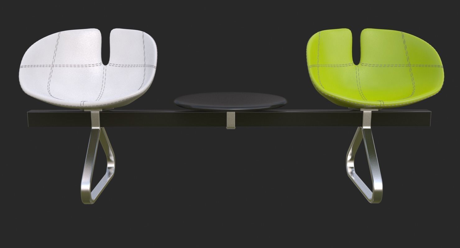 Fjord Bench Sistema Two Table Mental Ray 3D model_3