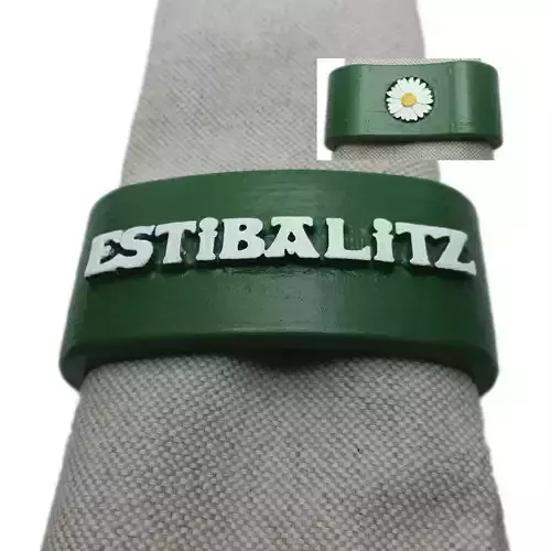 ESTIBALITZ Napkin Ring with daisy