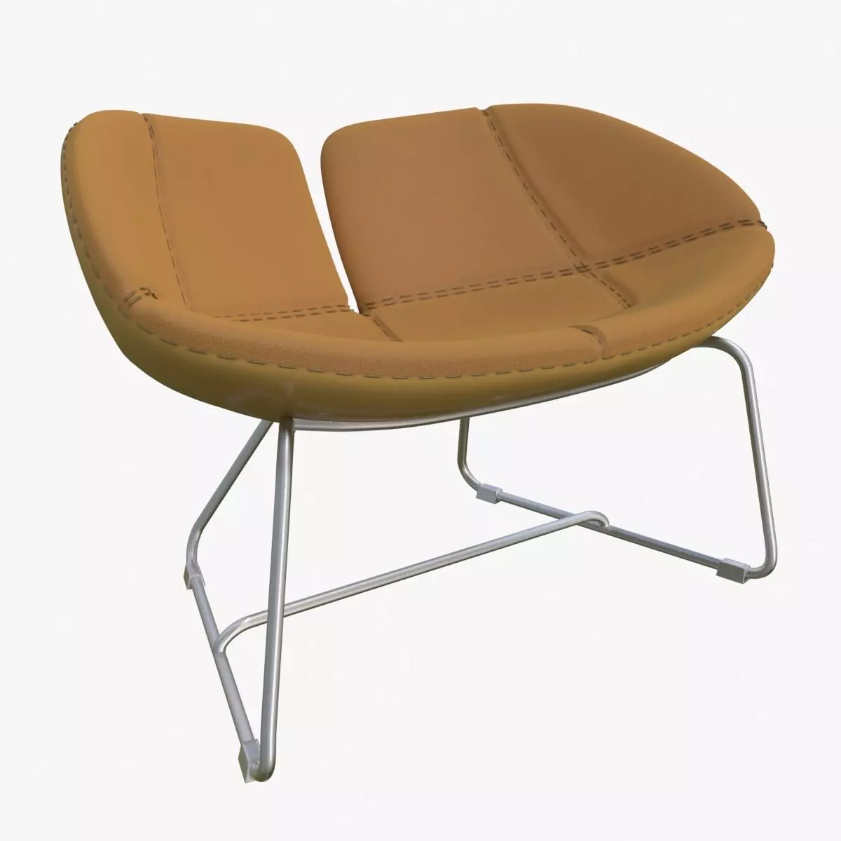 Fjord Armchair Brown Mental Ray 3D model