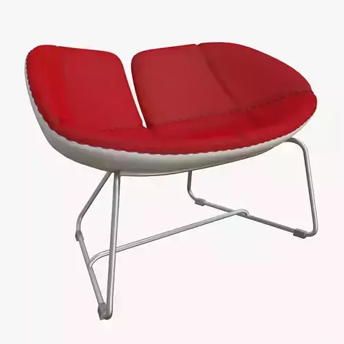 Fjord Armchair Red Mental Ray 3D model