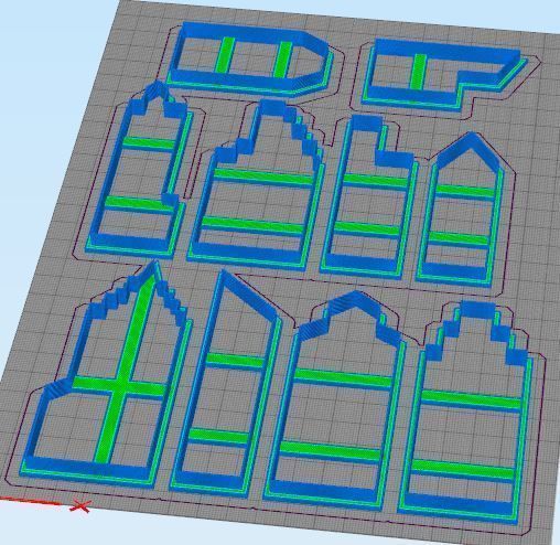 10 Building Silhouette Cookie Cutter Set 3D print model_1