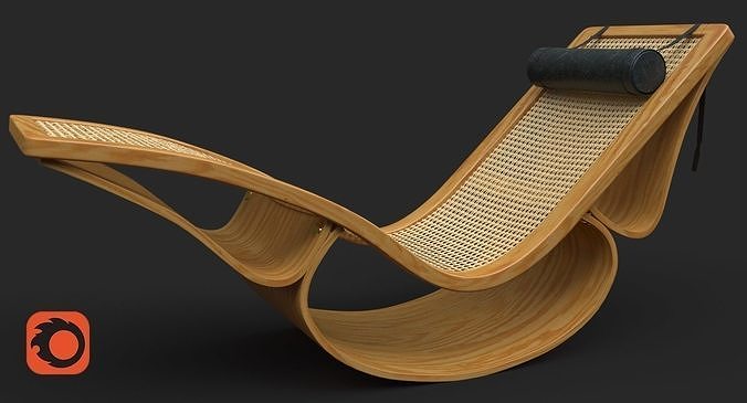 Rio Chaise Lounge Teak Corona 3D model 4