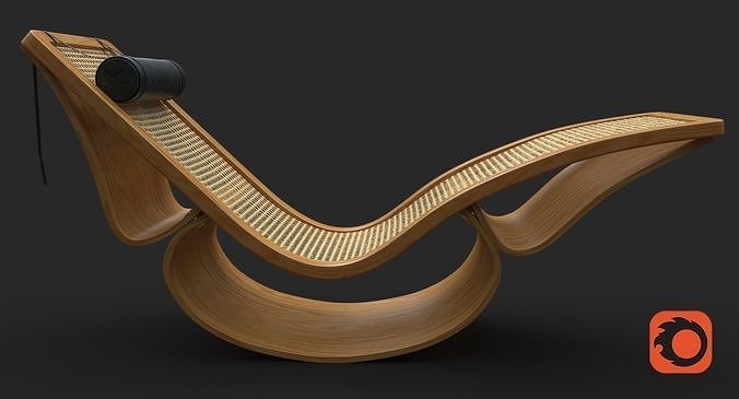 Rio Chaise Lounge Teak Corona 3D model 5