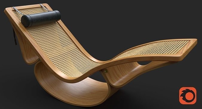 Rio Chaise Lounge Teak Corona 3D model 3