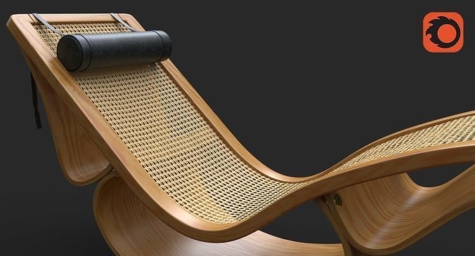 Rio Chaise Lounge Teak Corona 3D model 6