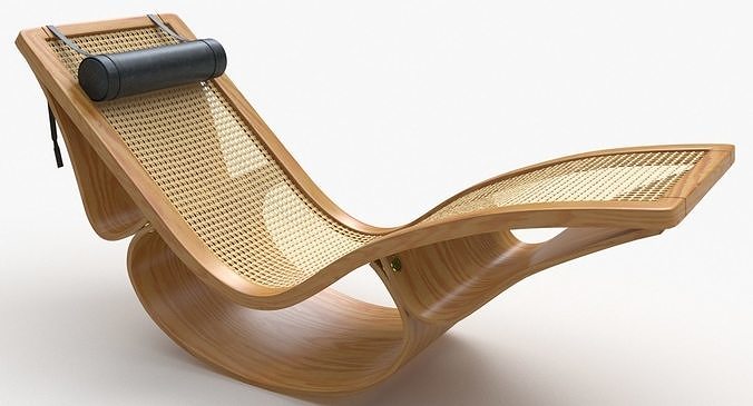Rio Chaise Lounge Teak Corona 3D model 2