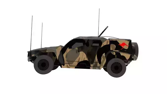 Low Poly Hawkei PMV 4x4 Australia ADF Armored Vehicle
