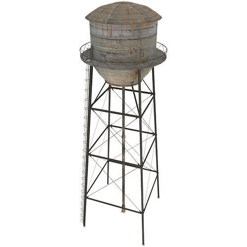 Water Tower Low-poly 3D model