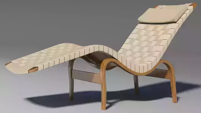 Bruno Mathsson Chaise Lounge mental ray 3D model