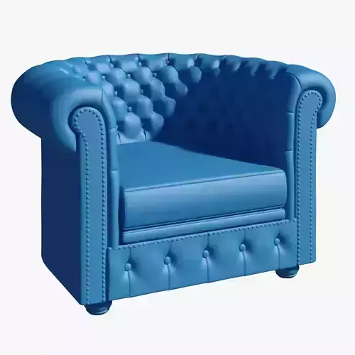 Chesterfield Armchair Mental Ray 3D model