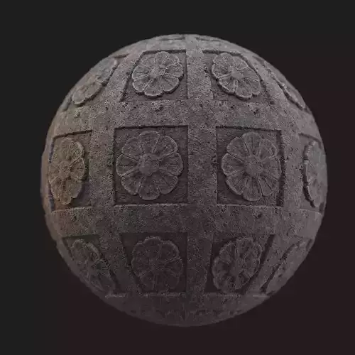 Stone material with simple medieval stone ornament Texture