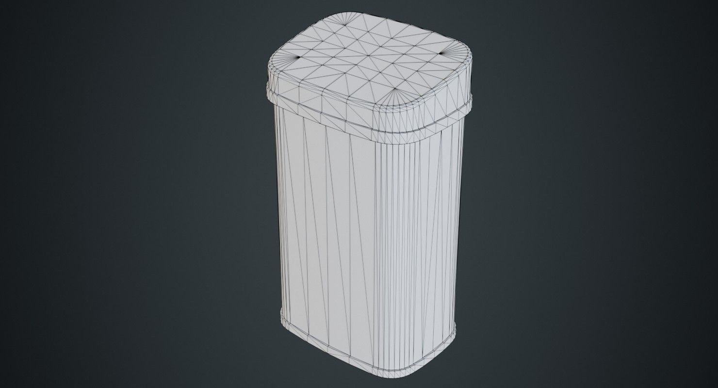 Dustbin 6B Low-poly 3D model_5