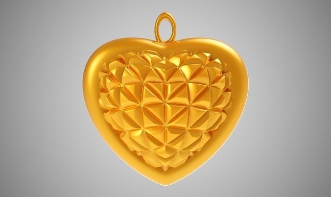 Cone Heart Pendant 3D print model