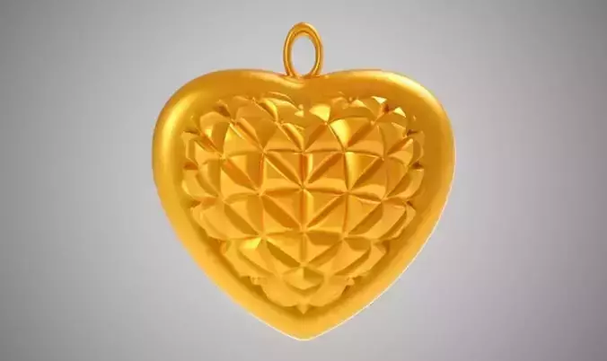 Cone Heart Pendant 3D print model