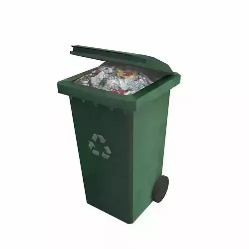 Garbage disposal bin Low-poly 3D model