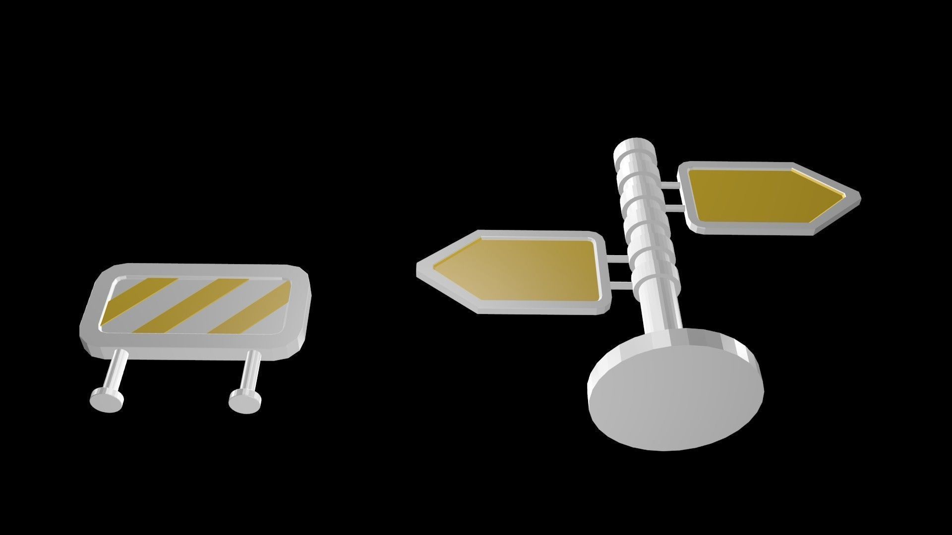 Low poly pointers 1 Low-poly 3D model_3