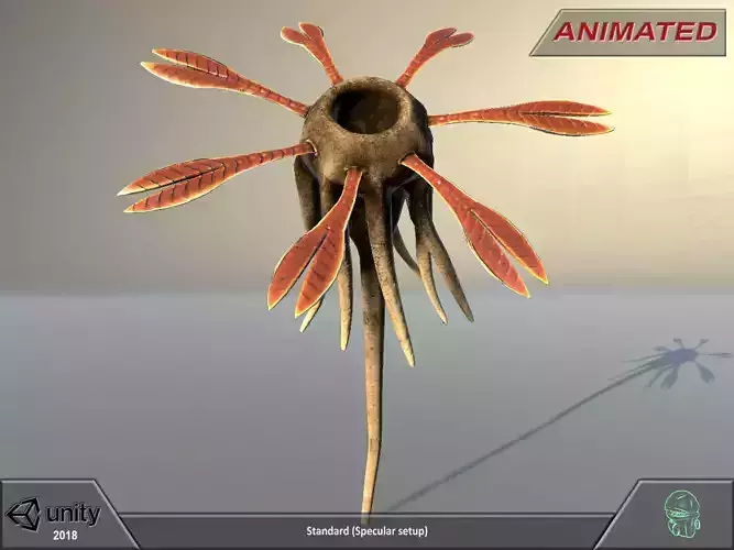 Alien flora - plant 10 Low-poly 3D model