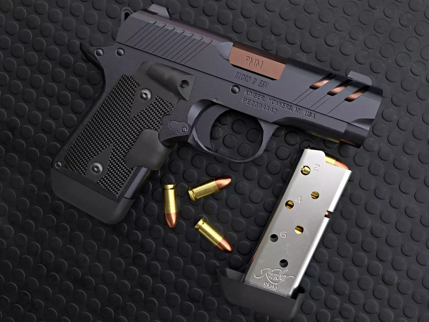 Kimber micro 9 ESV Low-poly 3D model