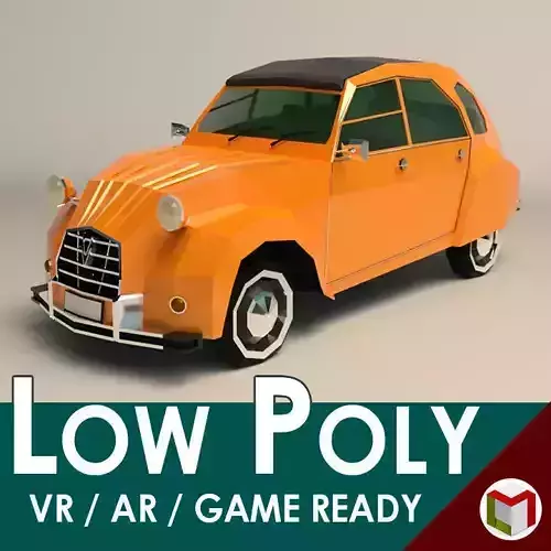 Low Poly City Car 04 Low-poly 3D model