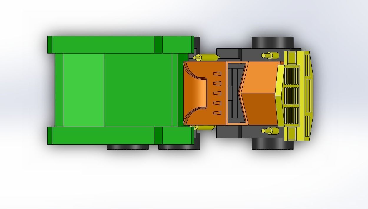 Toy truck 3D print model_1