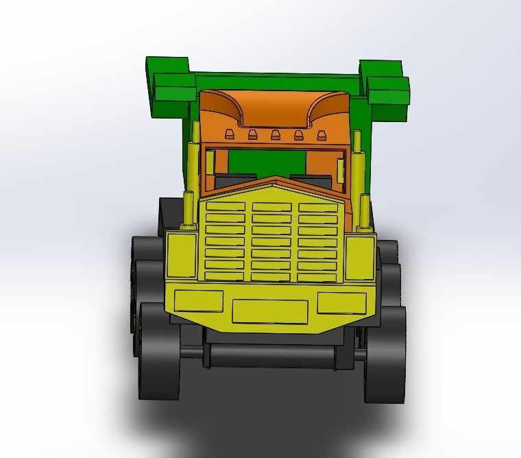 Toy truck 3D print model_2