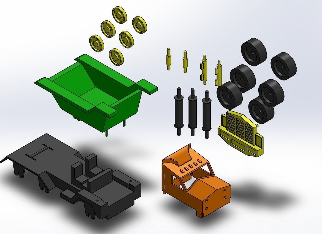 Toy truck 3D print model_3