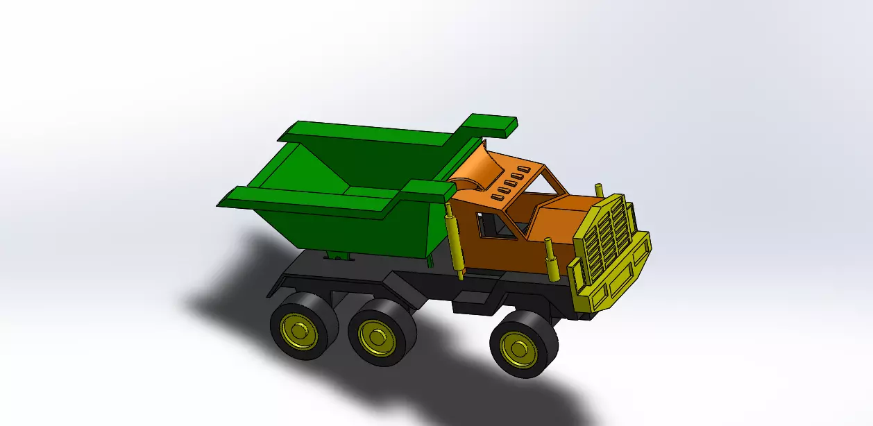 Toy truck 3D print model_0