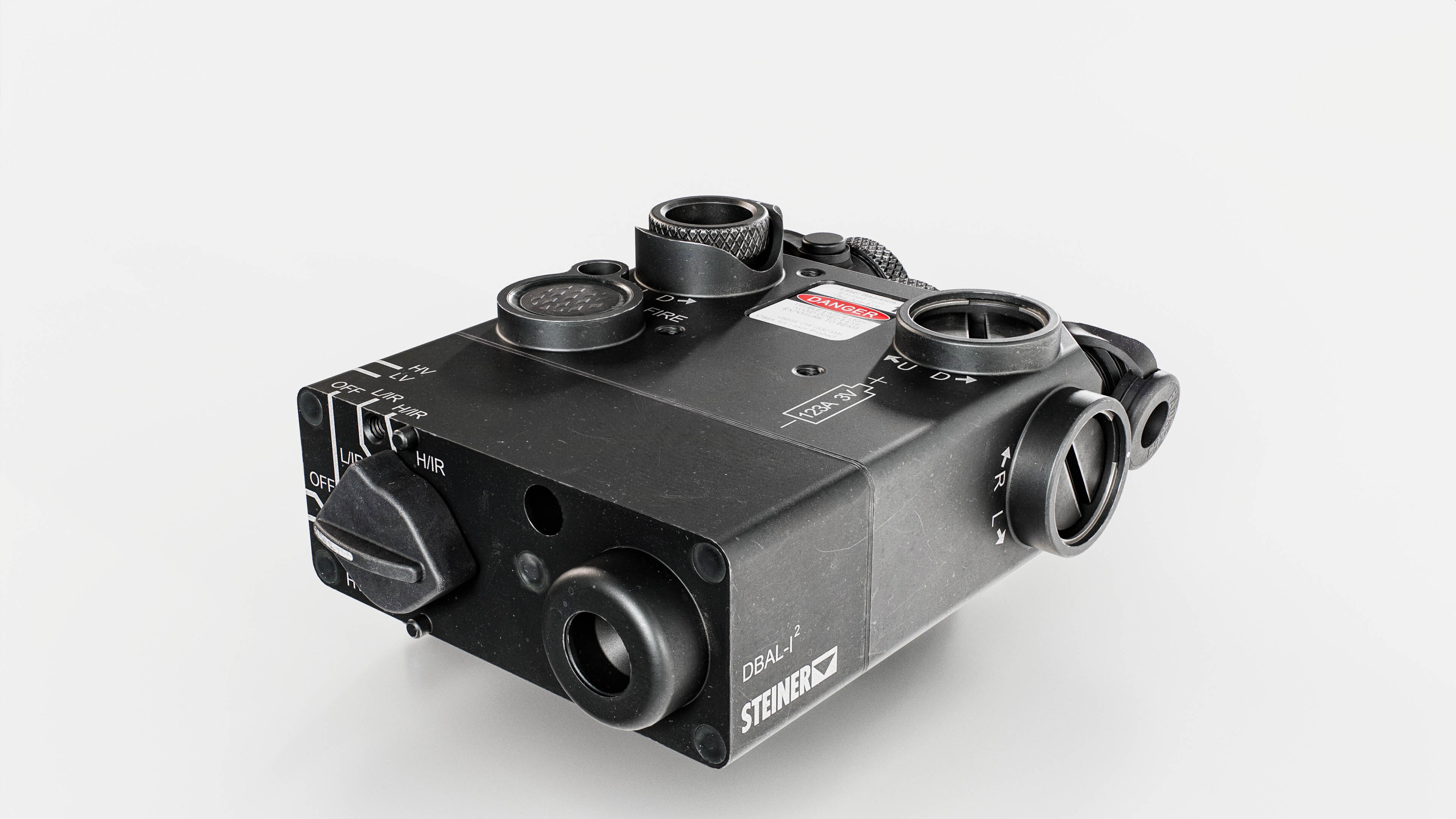 Steiner DBAL-I2 Green or Red visible and IR laser aiming device Low-poly 3D model_28