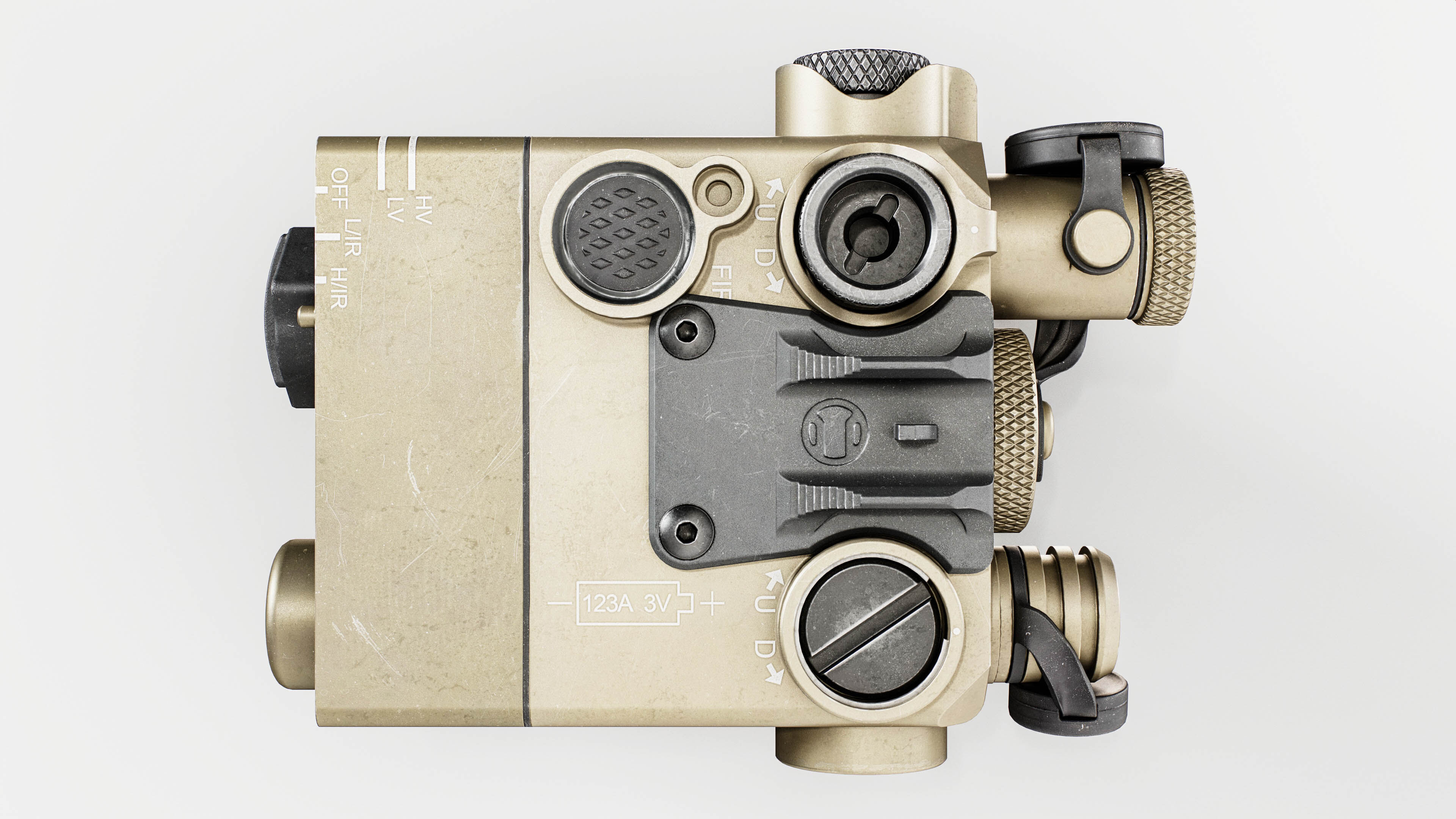 Steiner DBAL-I2 Green or Red visible and IR laser aiming device Low-poly 3D model_24