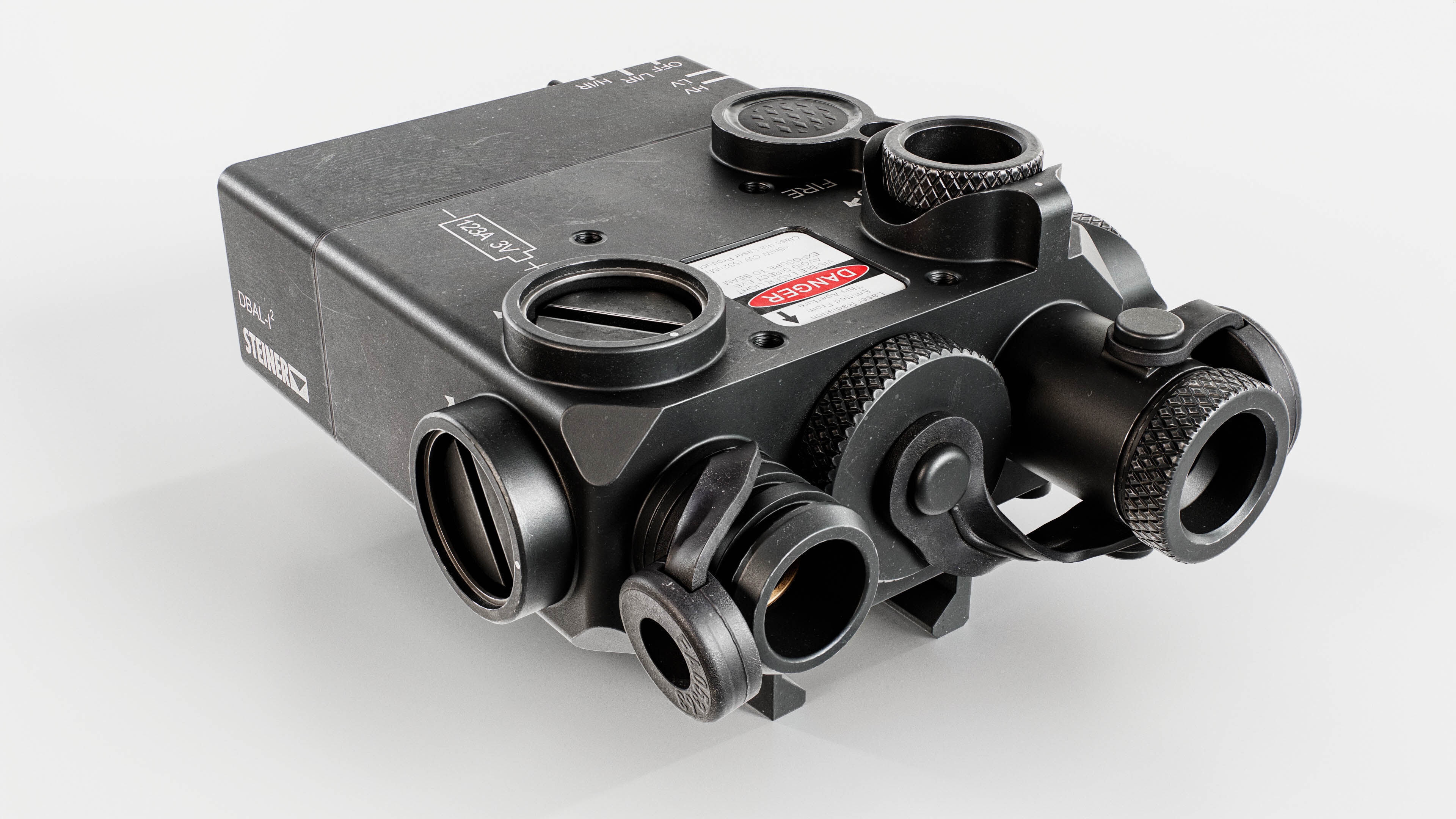 Steiner DBAL-I2 Green or Red visible and IR laser aiming device Low-poly 3D model_2