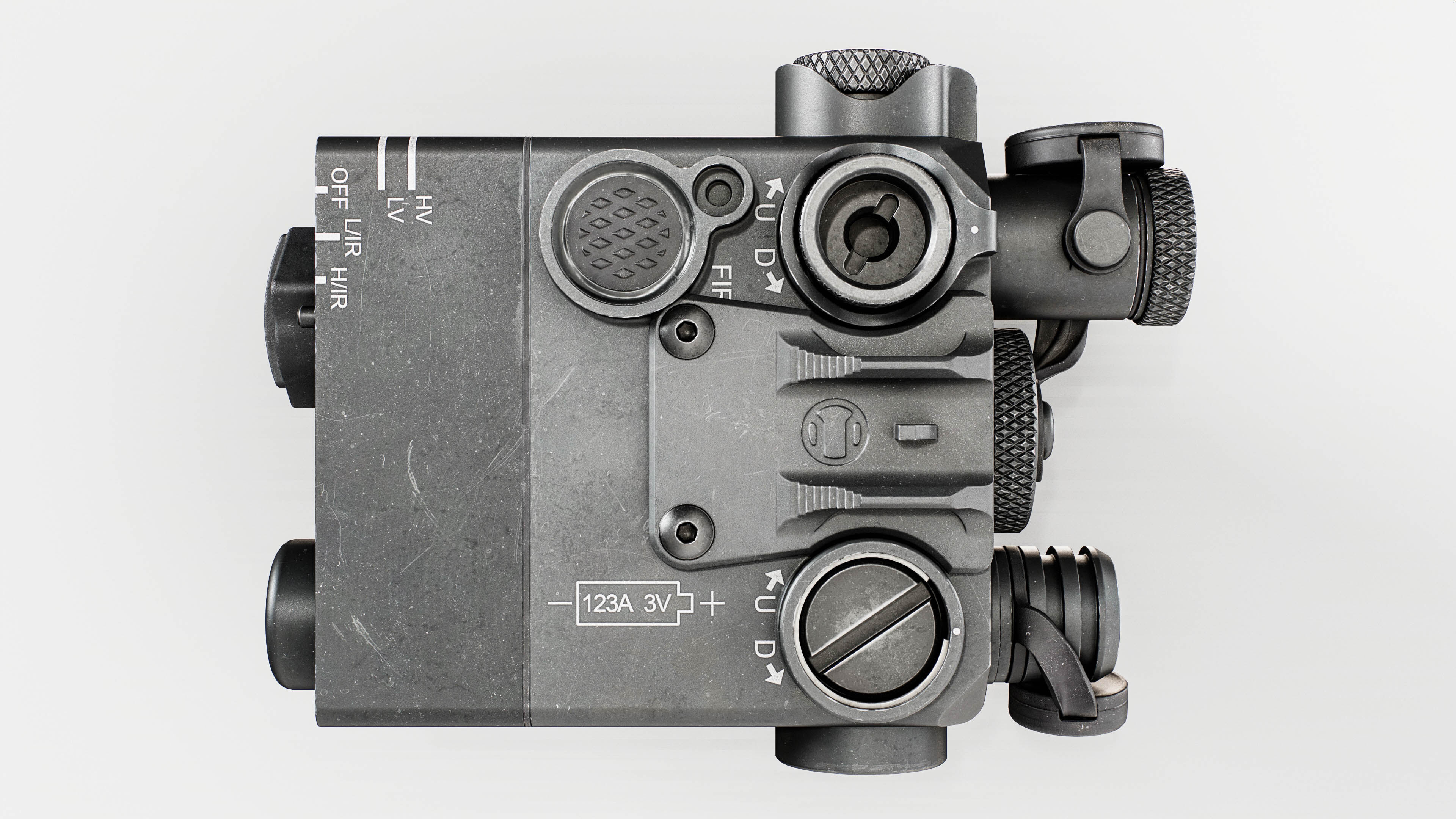 Steiner DBAL-I2 Green or Red visible and IR laser aiming device Low-poly 3D model_19