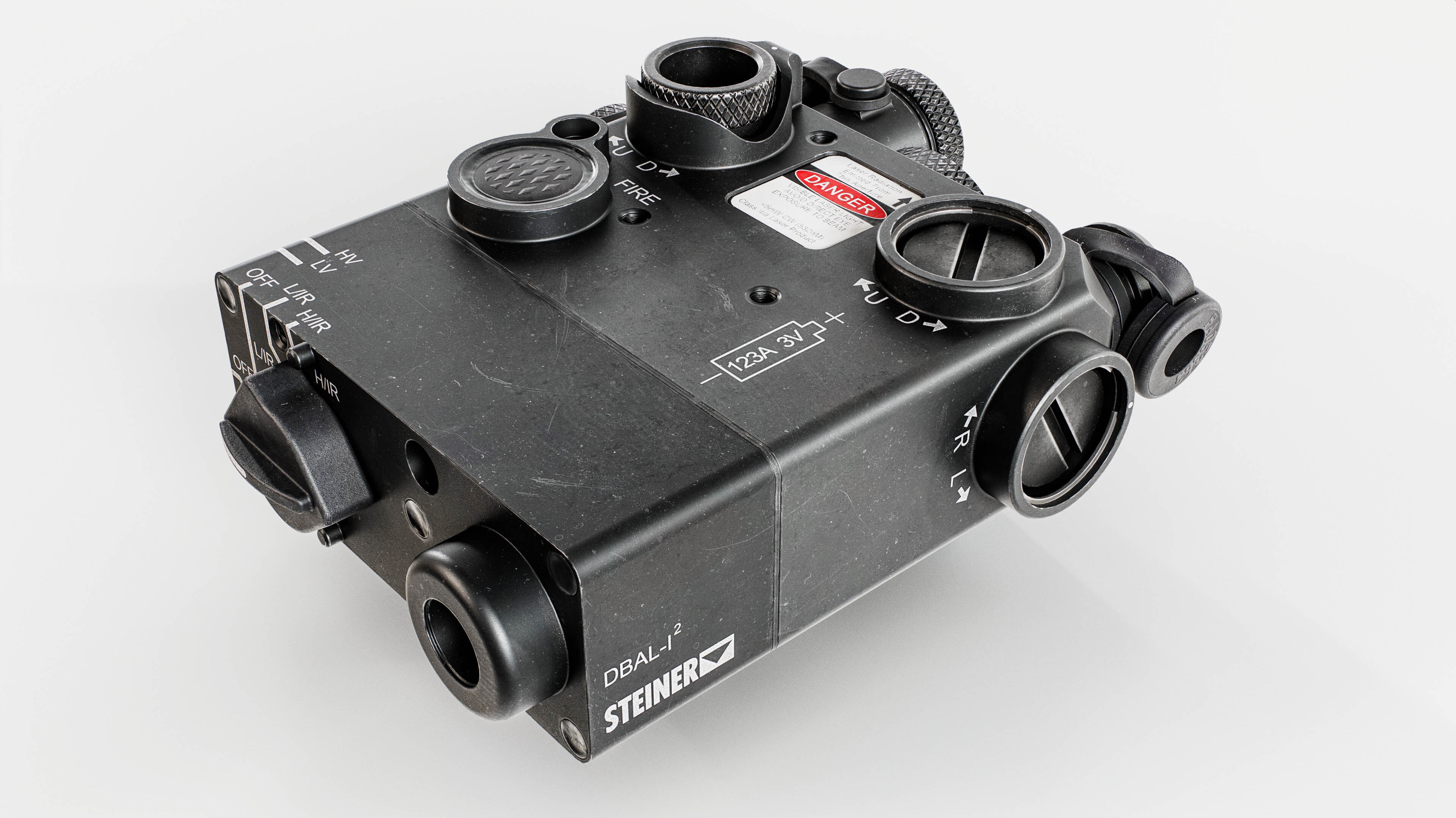 Steiner DBAL-I2 Green or Red visible and IR laser aiming device Low-poly 3D model_10