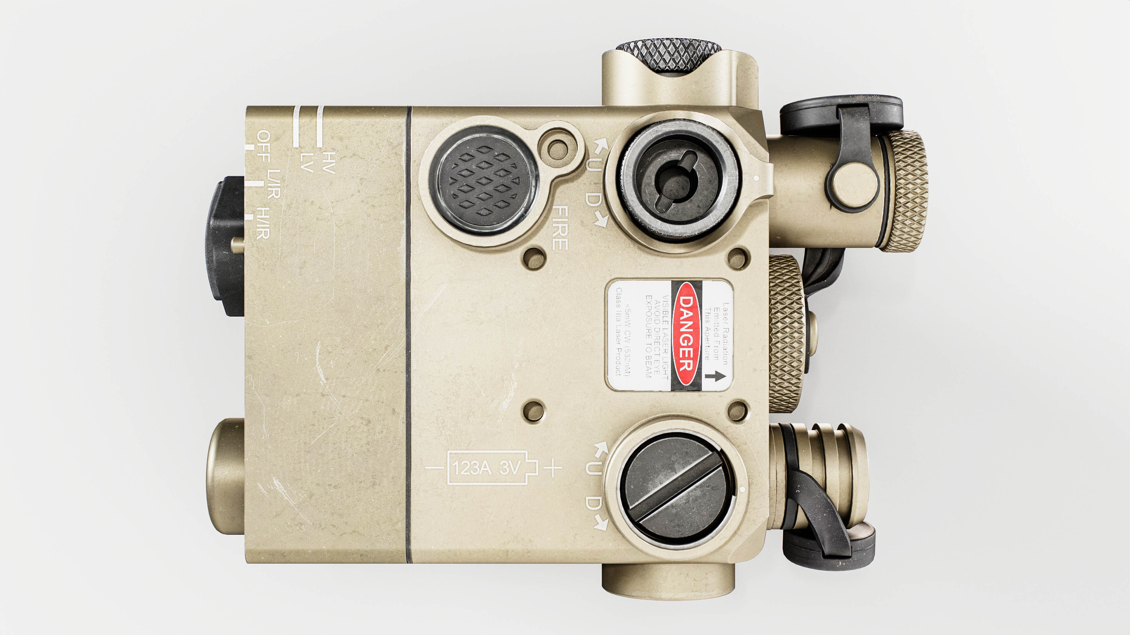 Steiner DBAL-I2 Green or Red visible and IR laser aiming device Low-poly 3D model_23