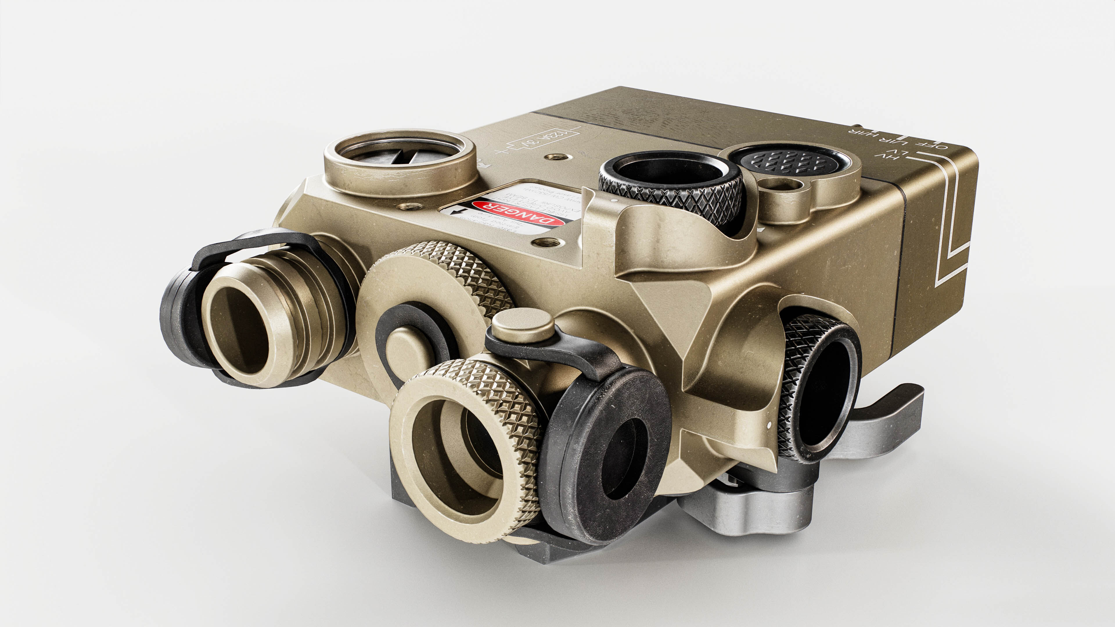 Steiner DBAL-I2 Green or Red visible and IR laser aiming device Low-poly 3D model_5