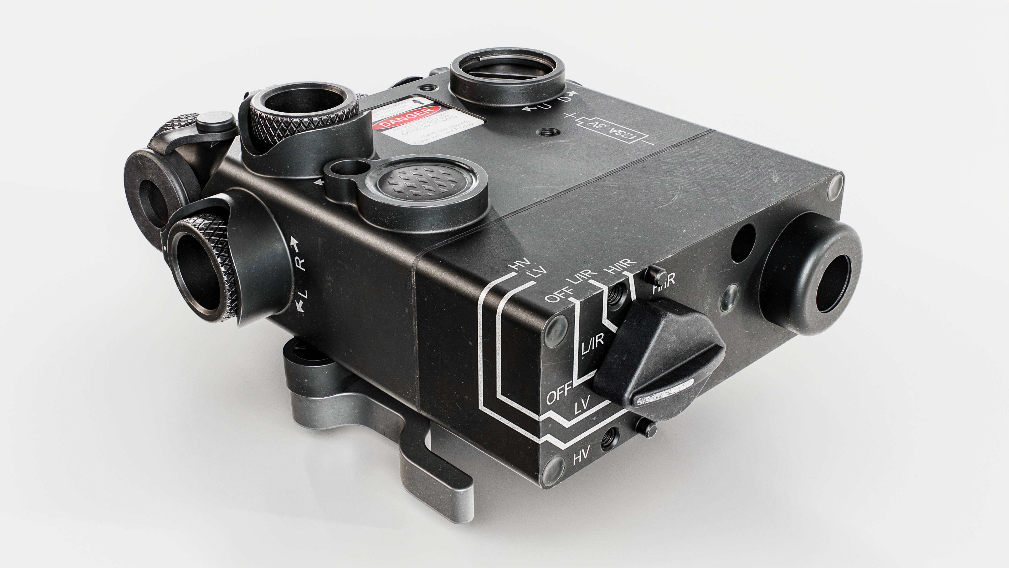 Steiner DBAL-I2 Green or Red visible and IR laser aiming device Low-poly 3D model_8