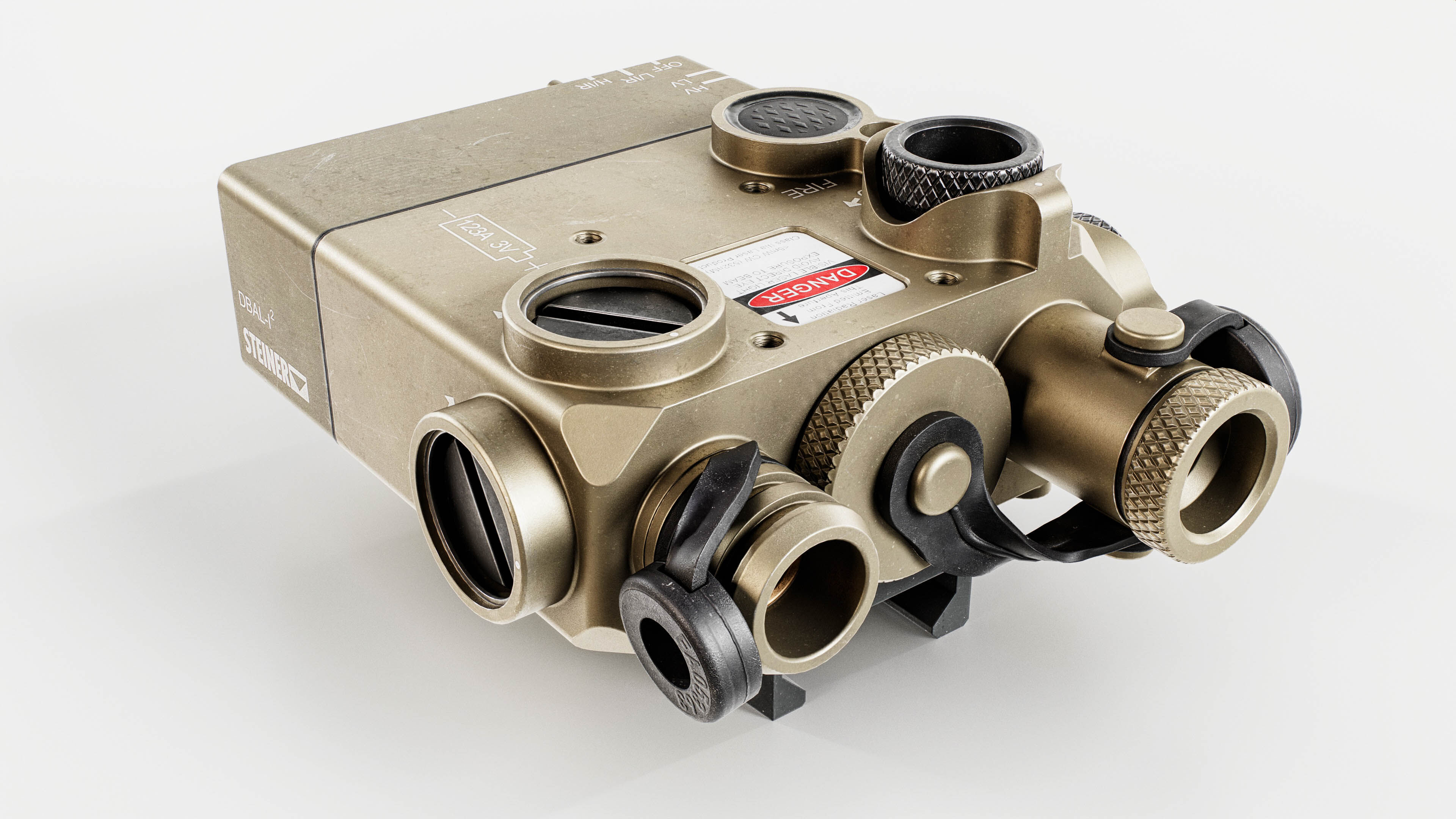 Steiner DBAL-I2 Green or Red visible and IR laser aiming device Low-poly 3D model_3