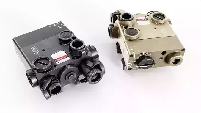 Steiner DBAL-I2 Green or Red visible and IR laser aiming device Low-poly 3D model